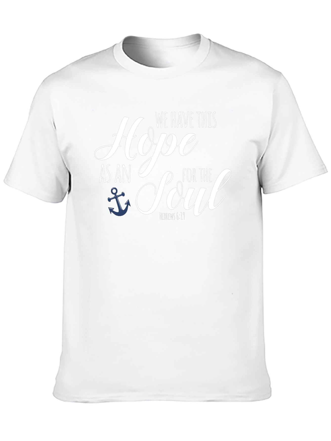 Hope Anchor Soul Bible Verse Black T-Shirt