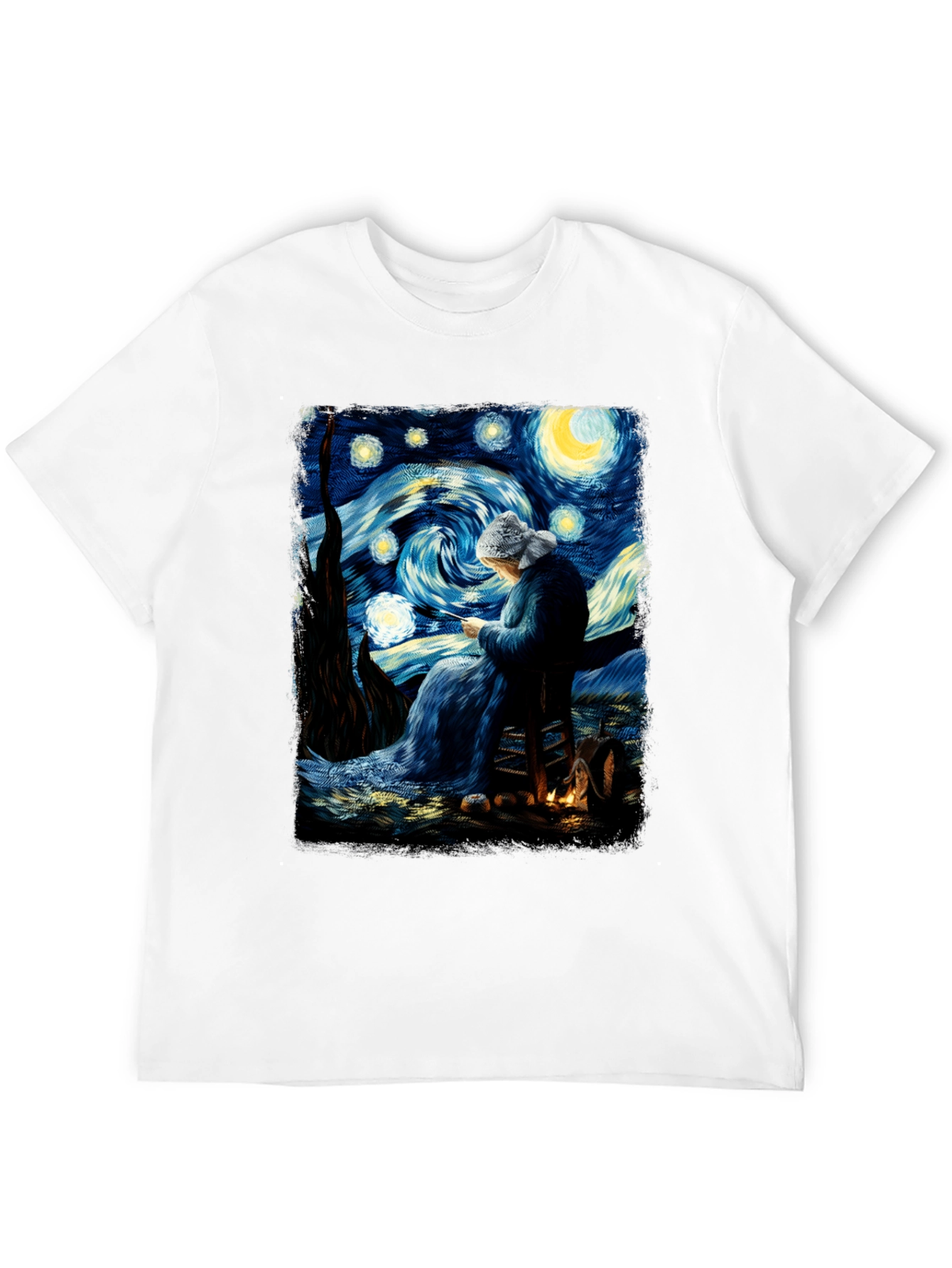 Starry Night Knitting T-Shirt