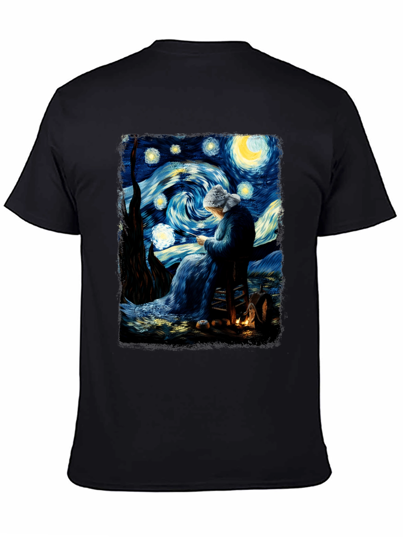 Starry Night Knitting T-Shirt