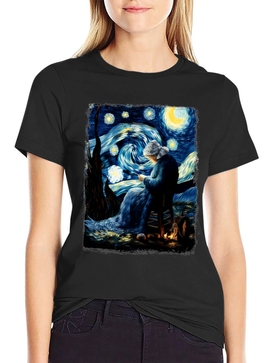 Starry Night Knitting T-Shirt