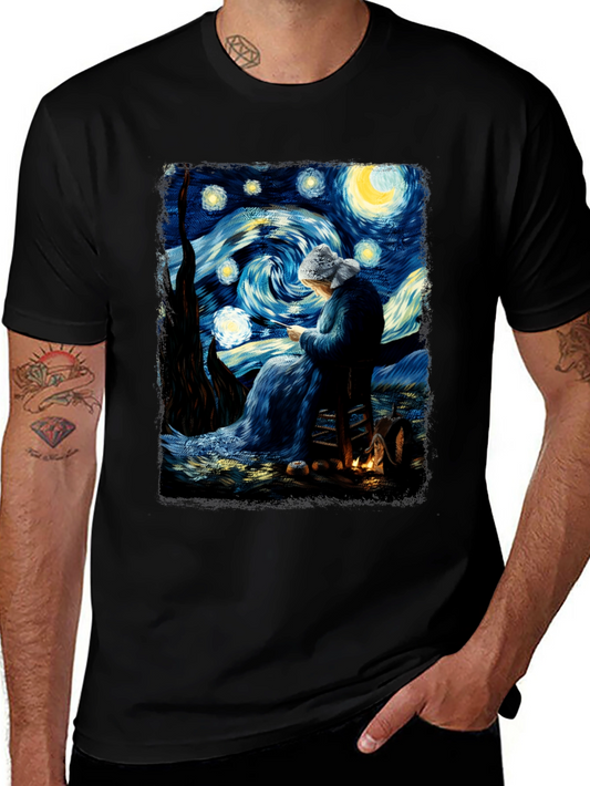 Starry Night Knitting T-Shirt