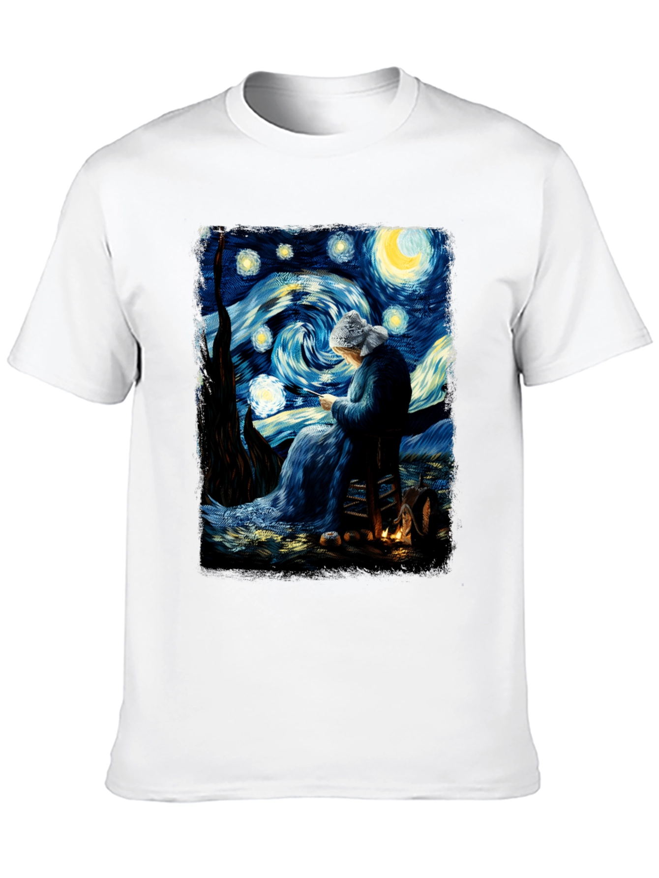 Starry Night Knitting T-Shirt