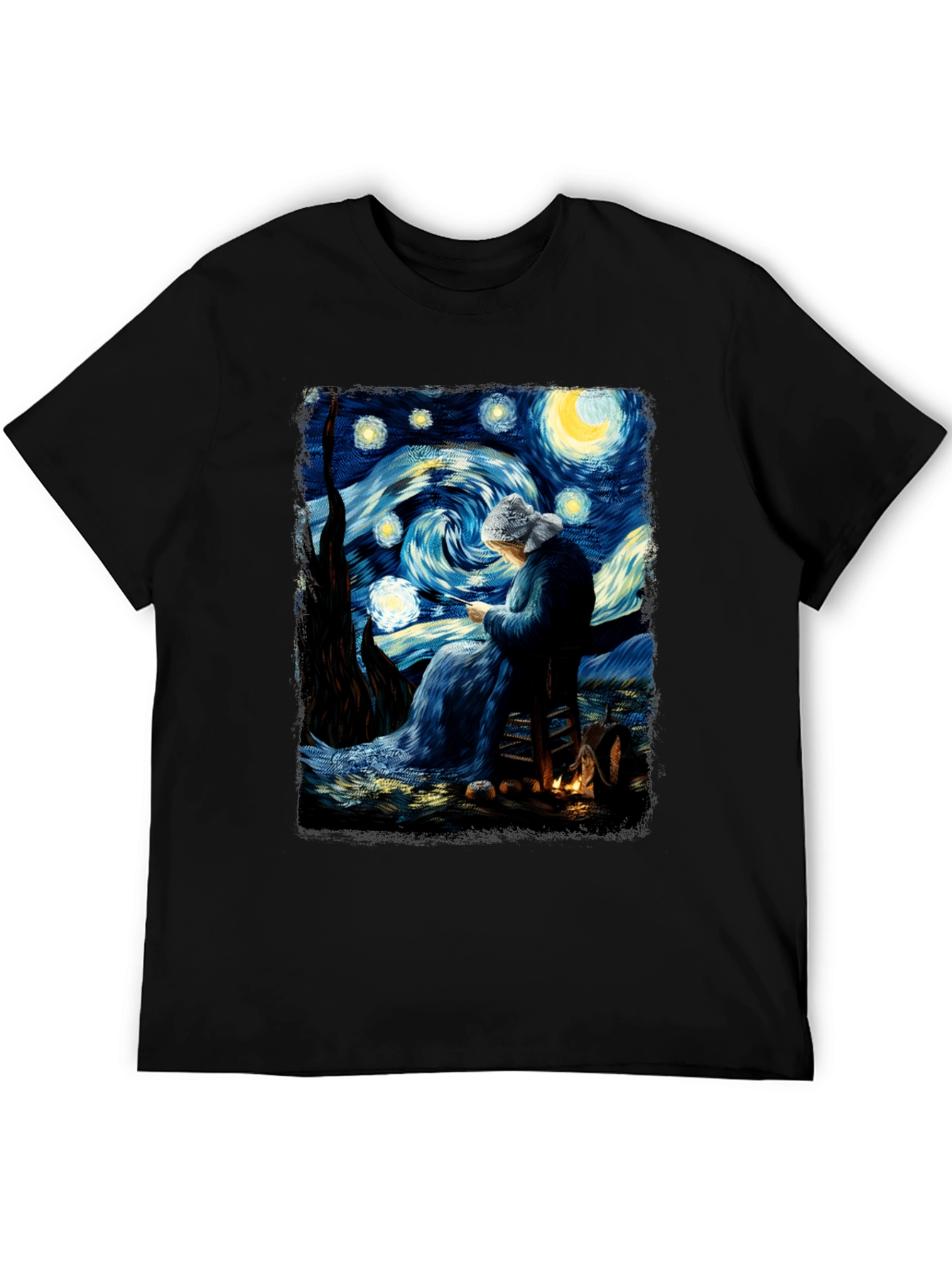 Starry Night Knitting T-Shirt