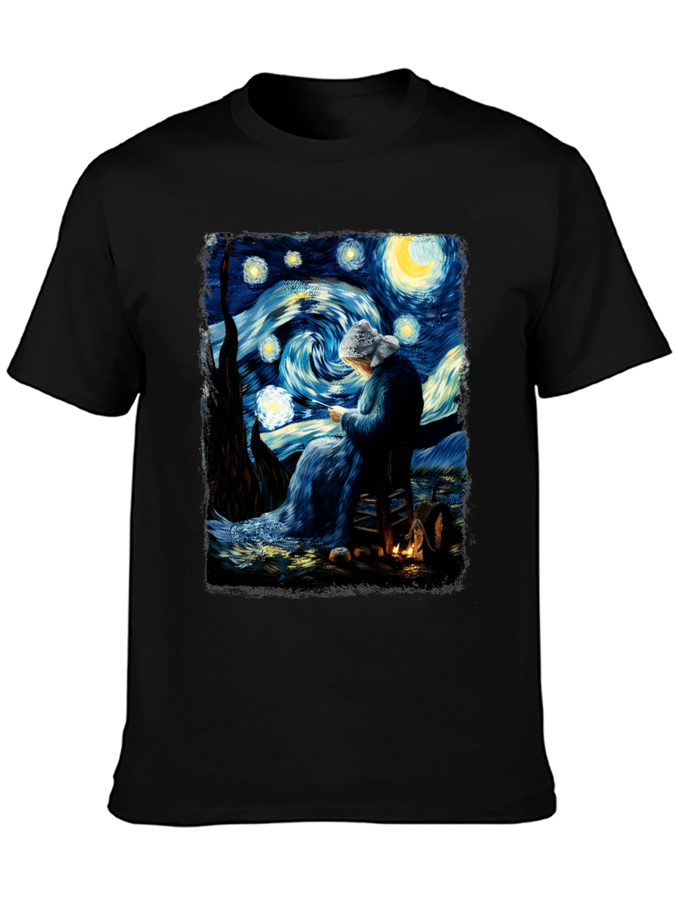 Starry Night Knitting T-Shirt
