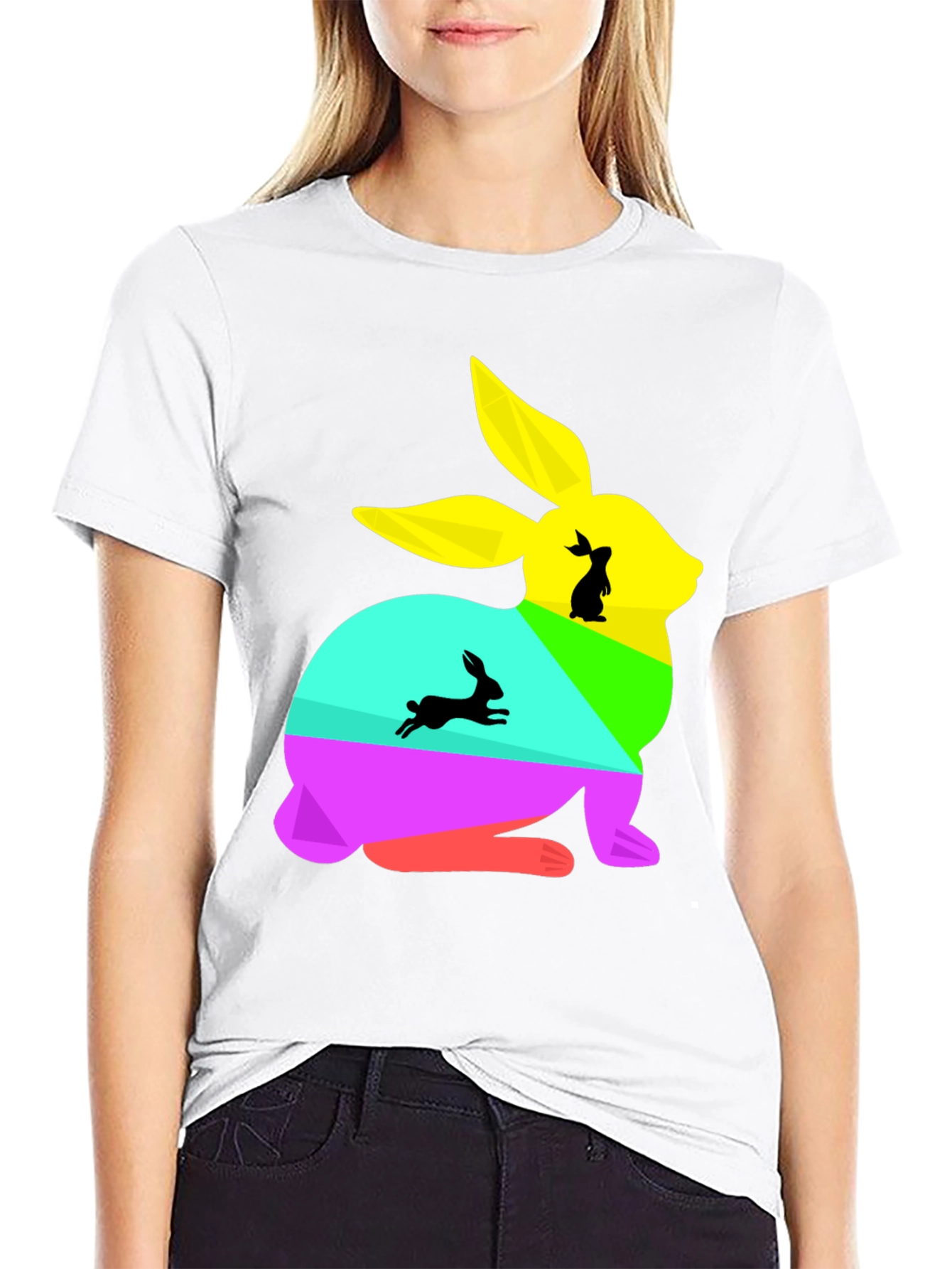 Rainbow Bunny Graphic Tee
