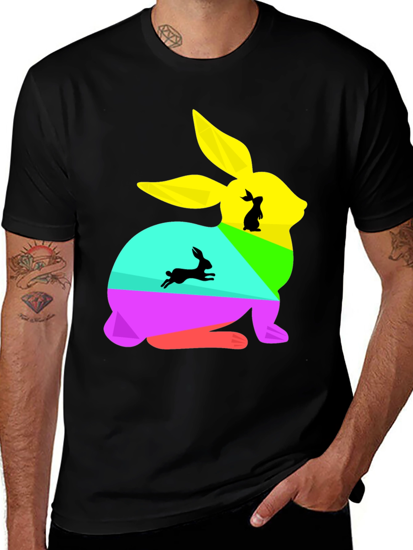 Rainbow Bunny Graphic Tee