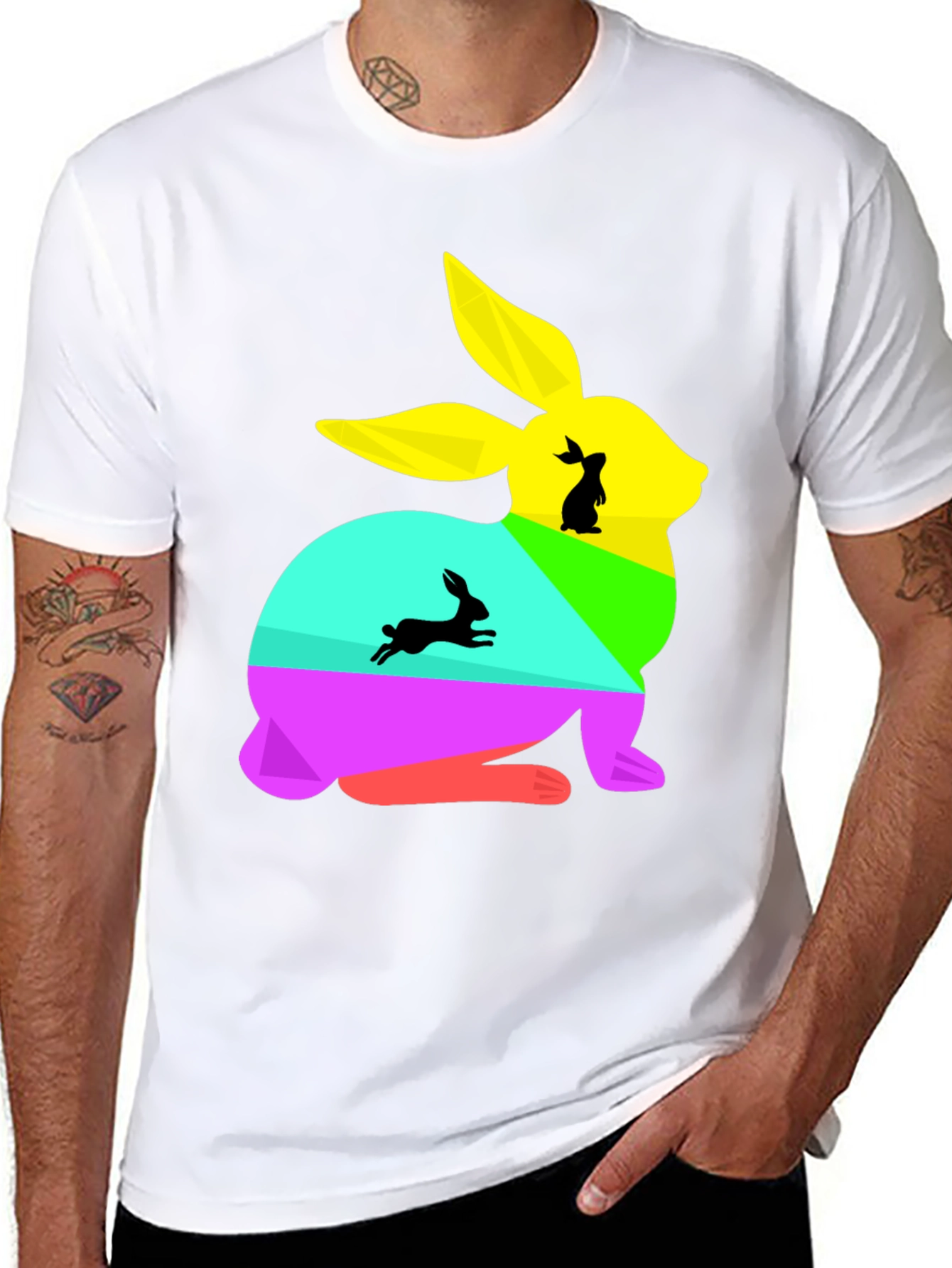 Rainbow Bunny Graphic Tee