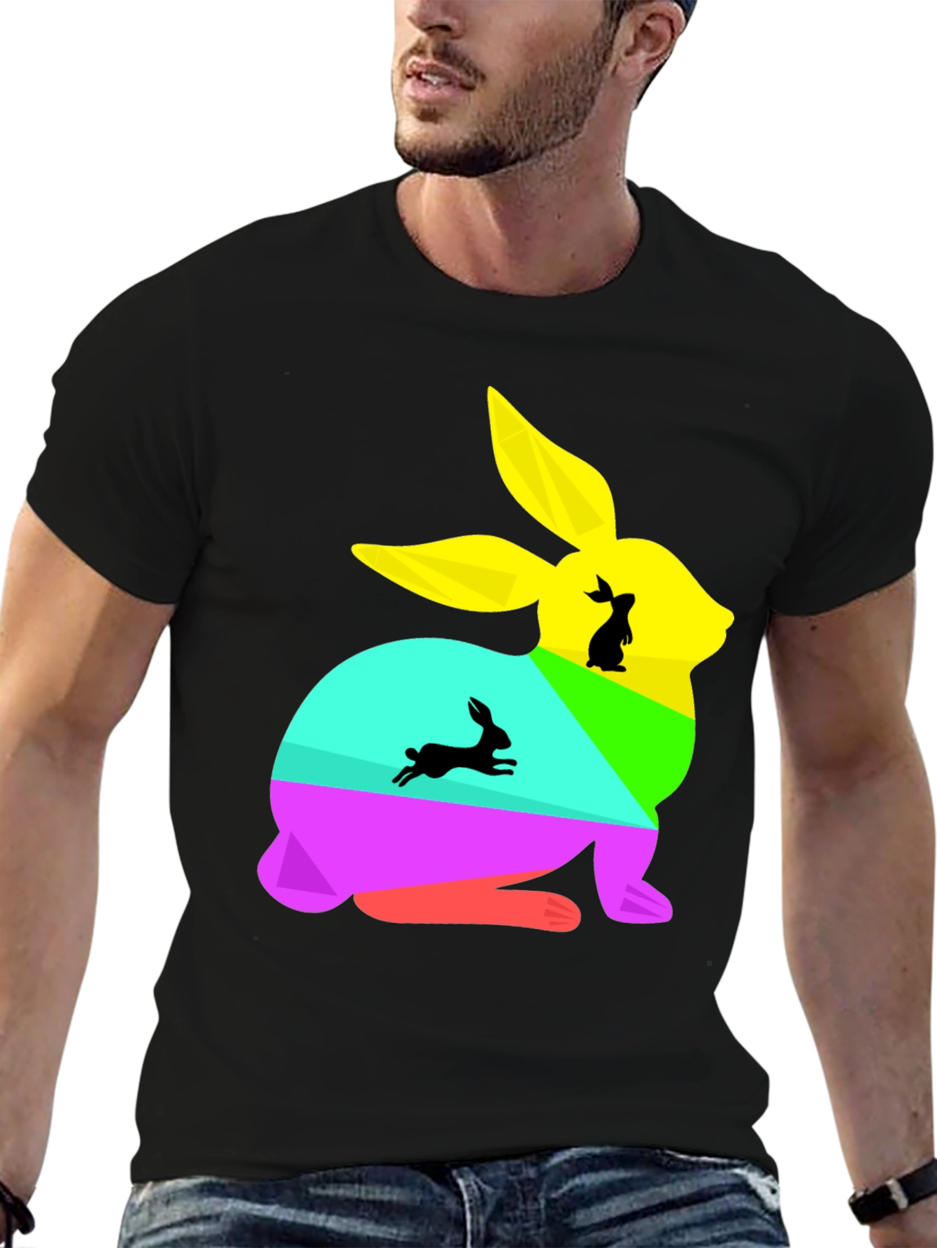 Rainbow Bunny Graphic Tee
