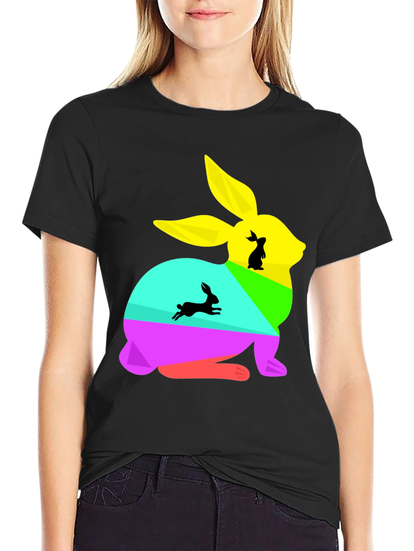 Rainbow Bunny Graphic Tee