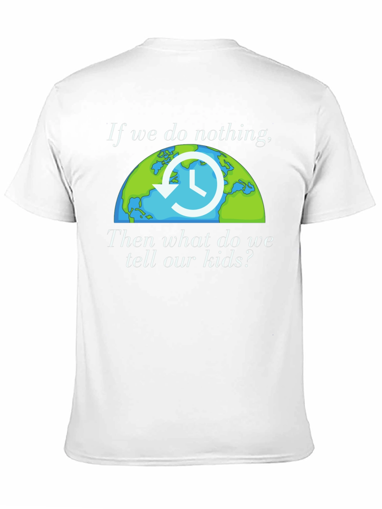 Climate Awareness T-Shirt - Earth Clock Design
