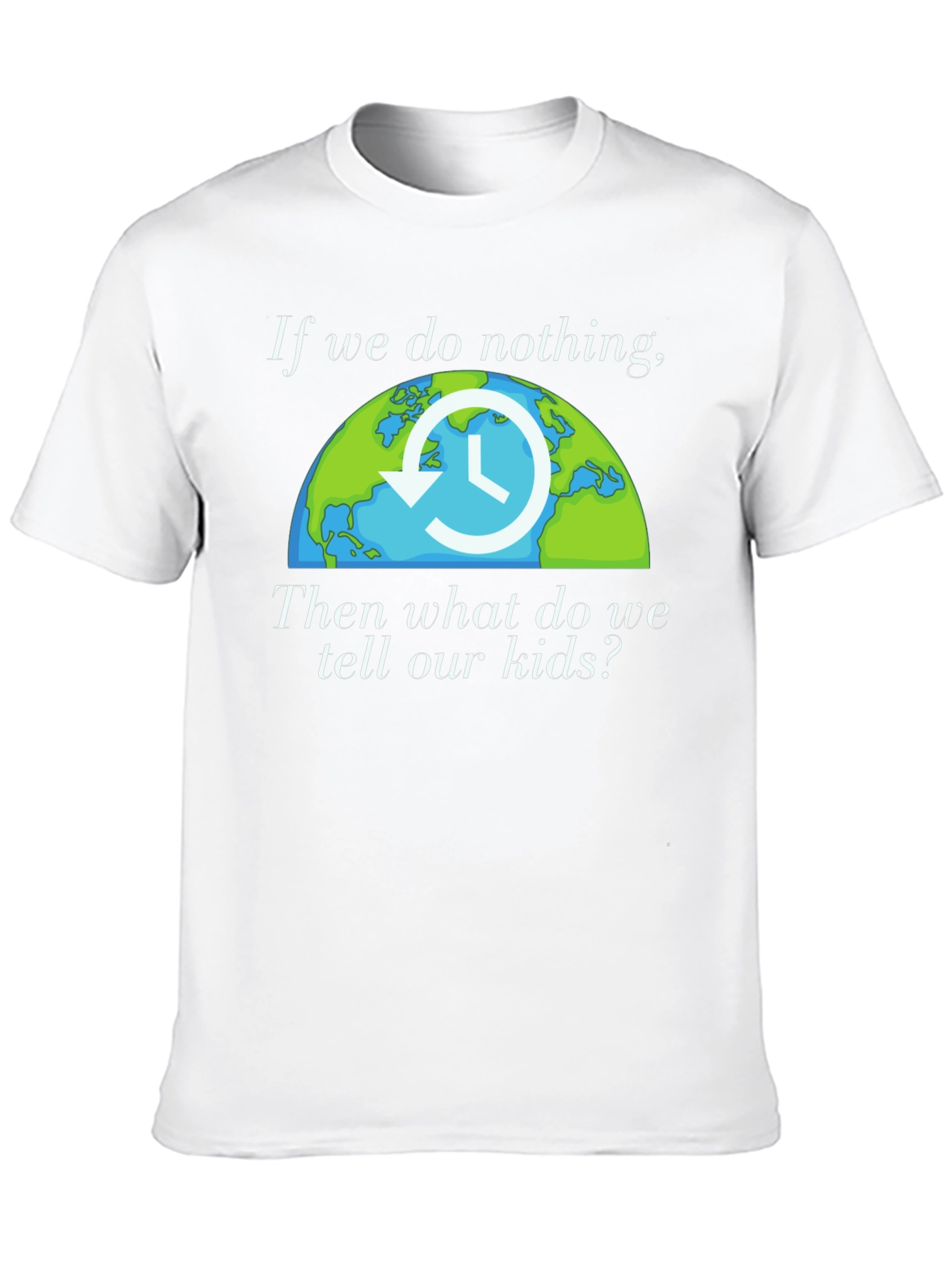 Climate Awareness T-Shirt - Earth Clock Design