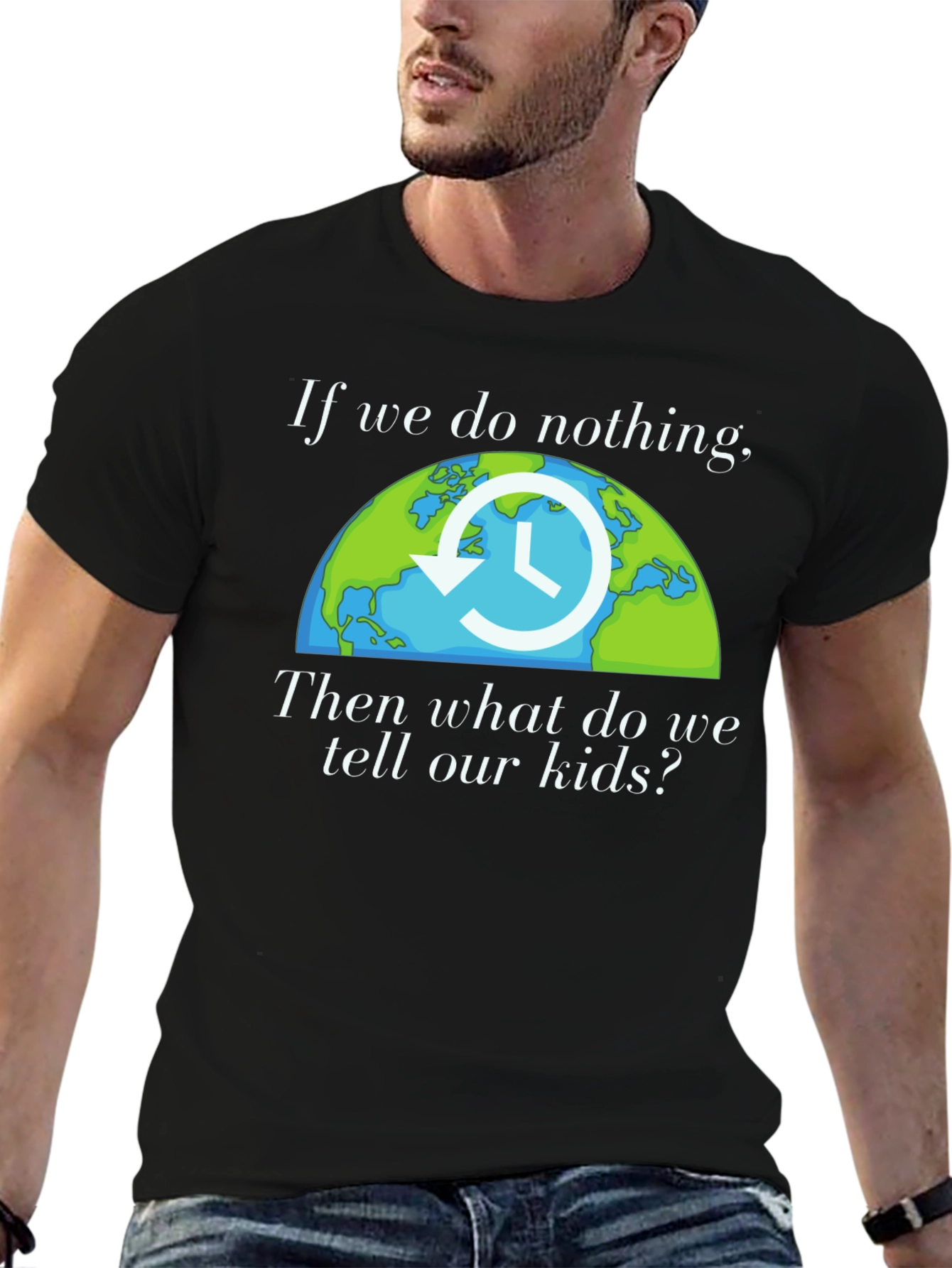 Climate Awareness T-Shirt - Earth Clock Design
