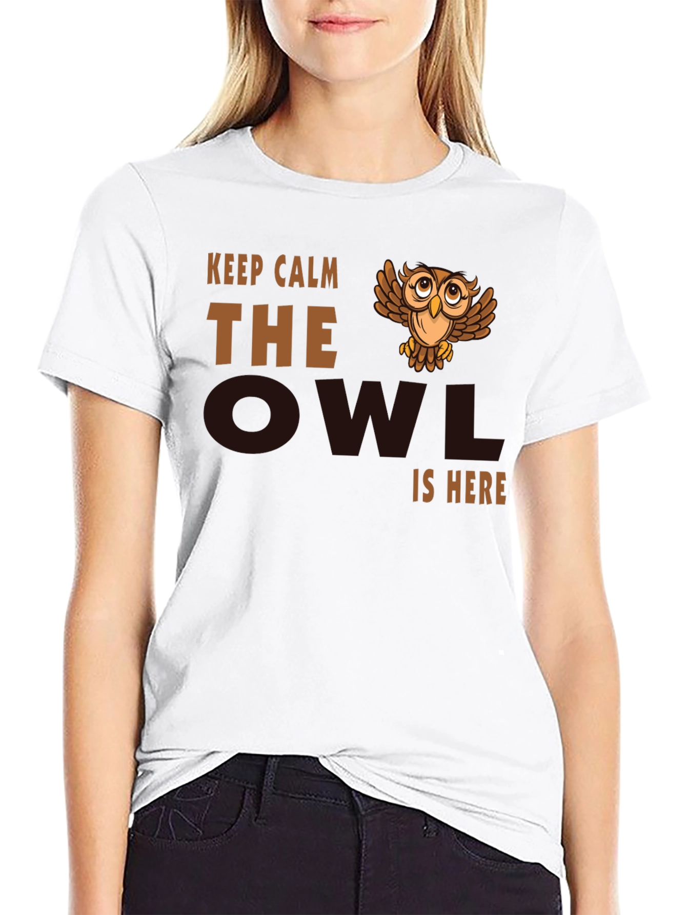 Keep Calm Owl T-Shirt - Funny Bird Lover Tee