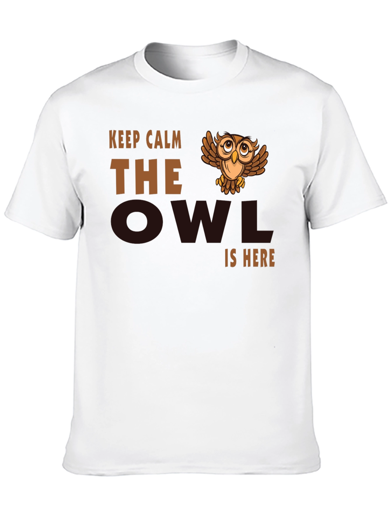 Keep Calm Owl T-Shirt - Funny Bird Lover Tee
