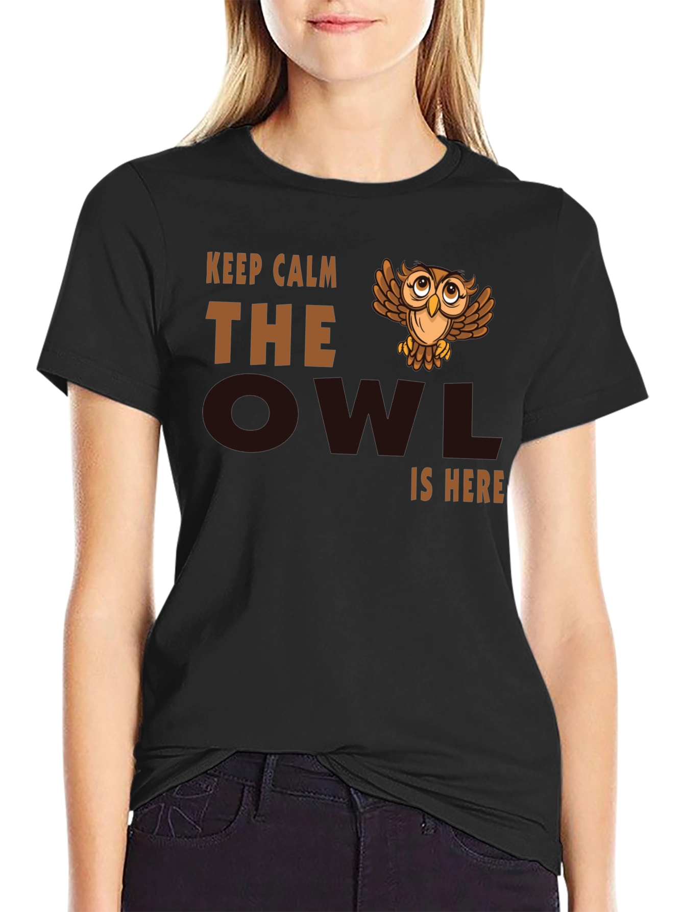 Keep Calm Owl T-Shirt - Funny Bird Lover Tee