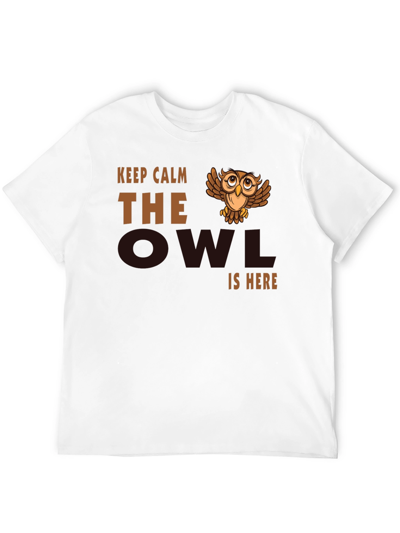 Keep Calm Owl T-Shirt - Funny Bird Lover Tee