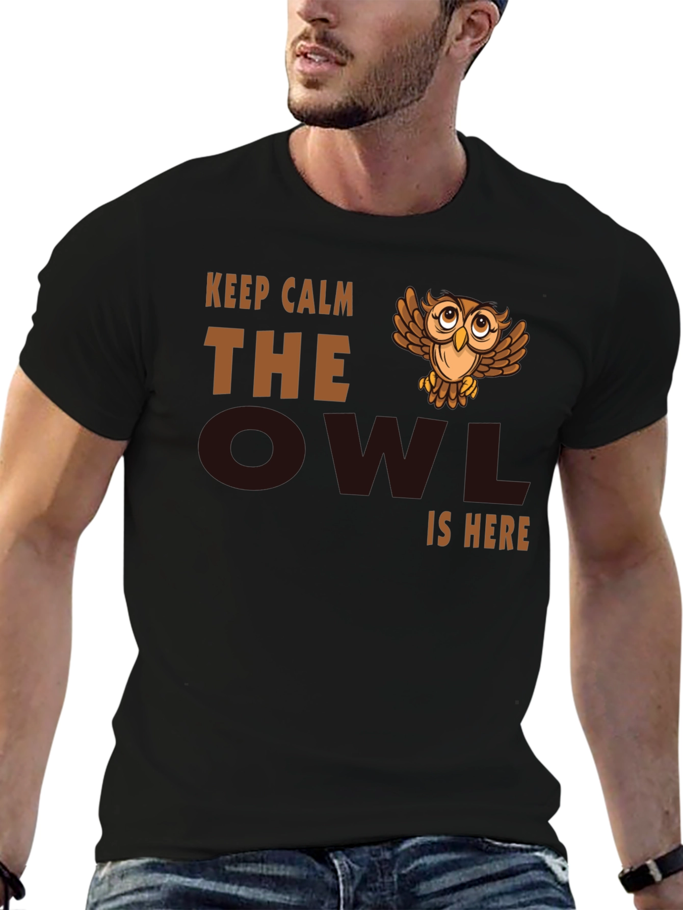 Keep Calm Owl T-Shirt - Funny Bird Lover Tee