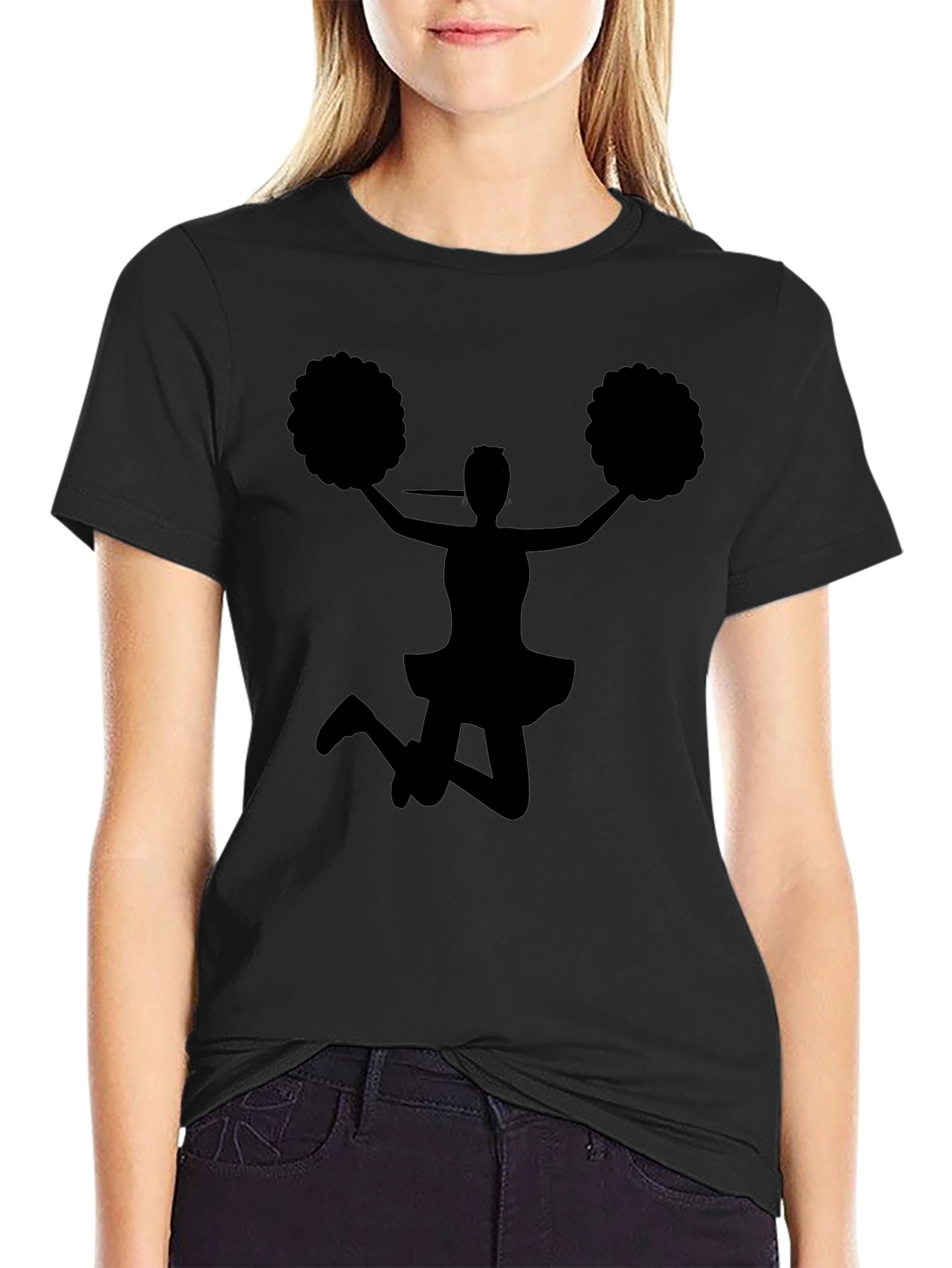 Cheerleader Silhouette Graphic Tee