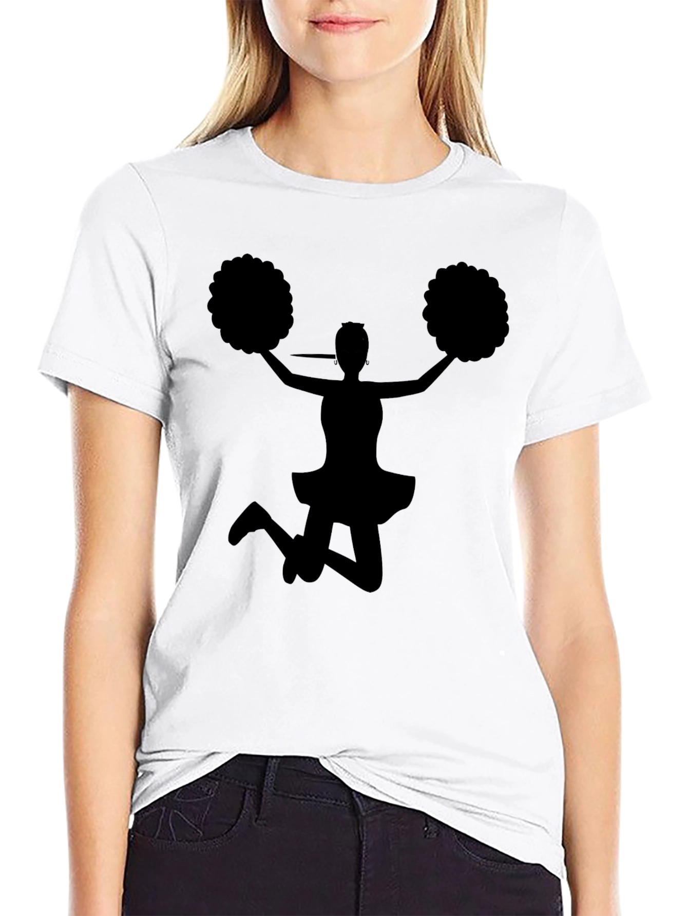 Cheerleader Silhouette Graphic Tee