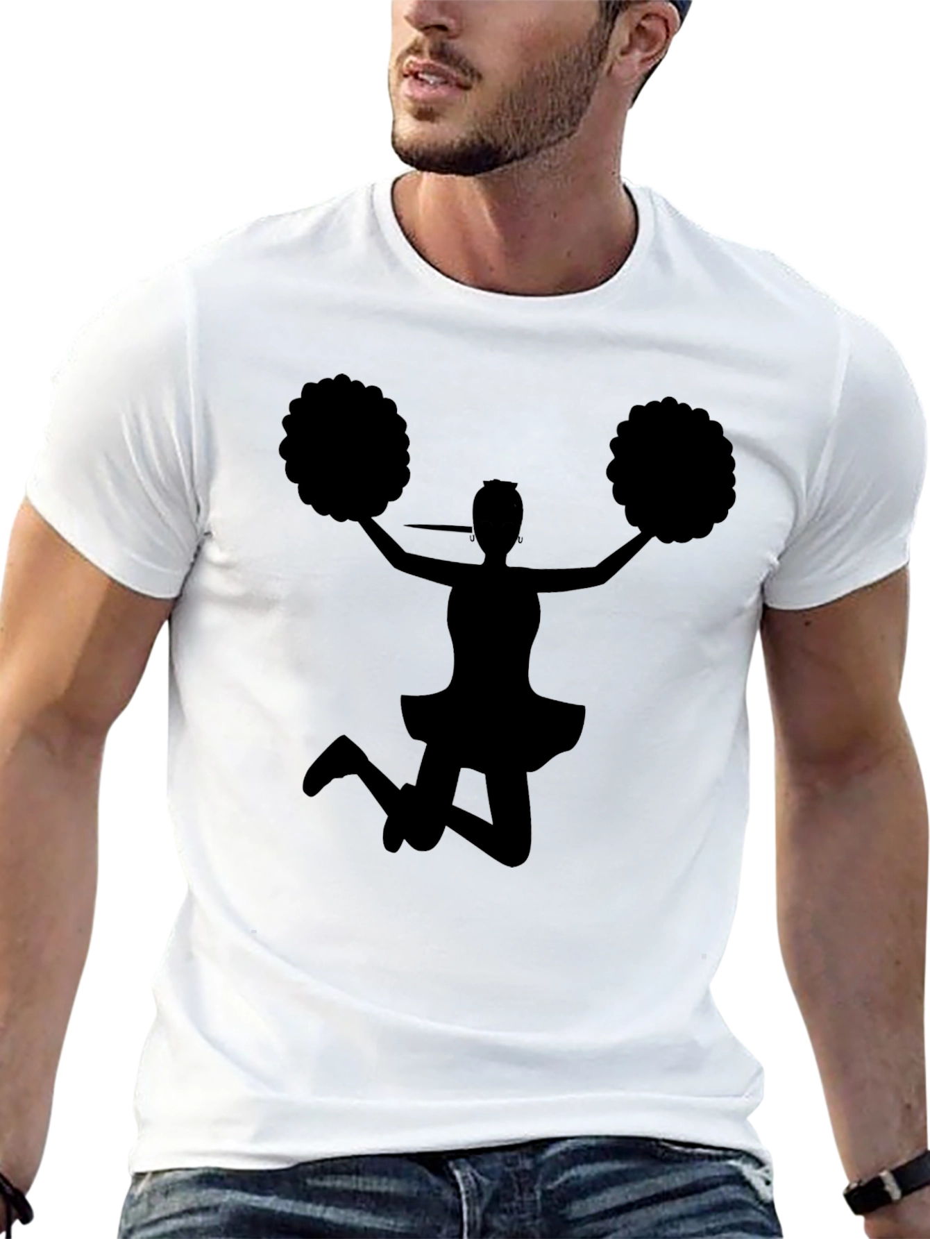 Cheerleader Silhouette Graphic Tee