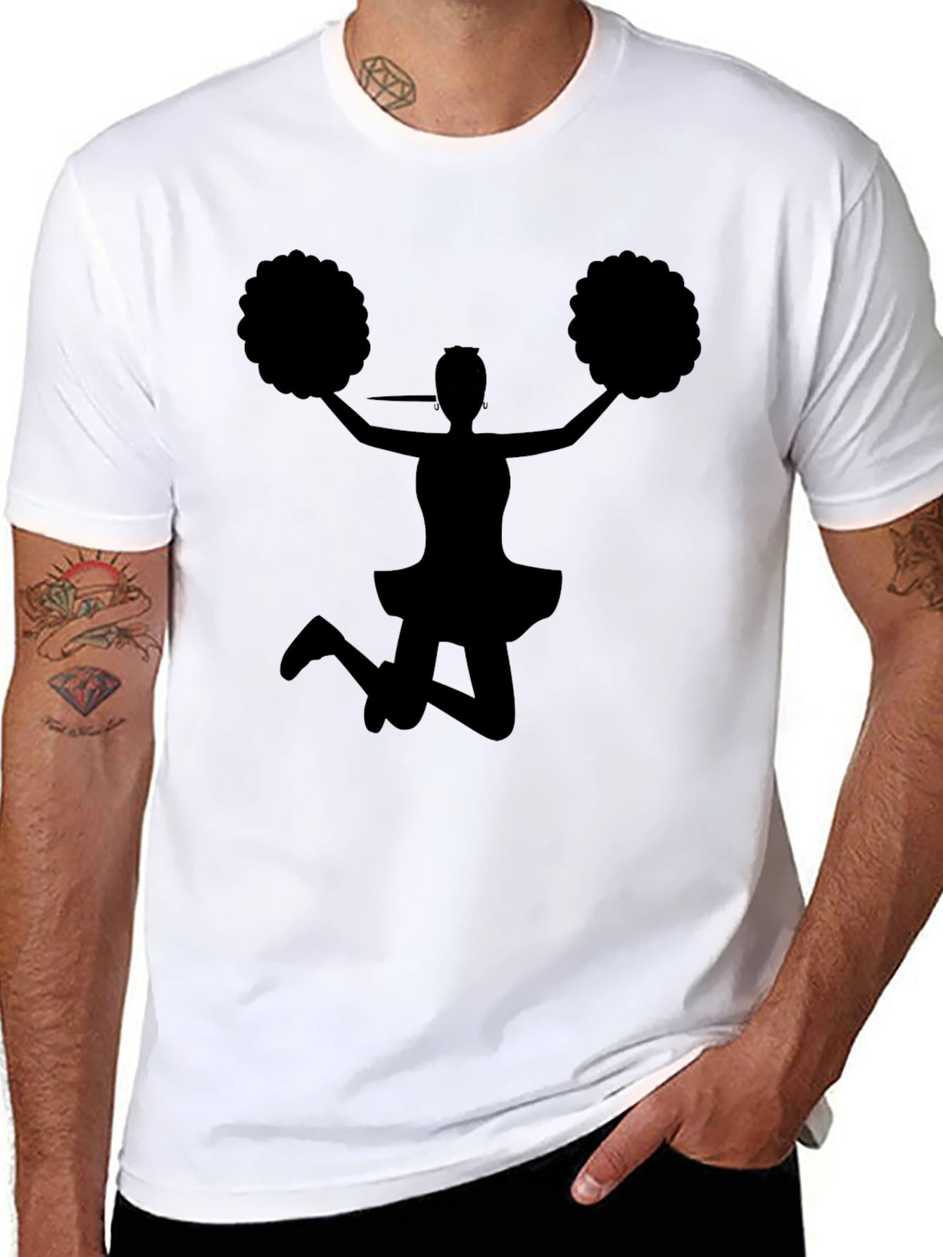 Cheerleader Silhouette Graphic Tee