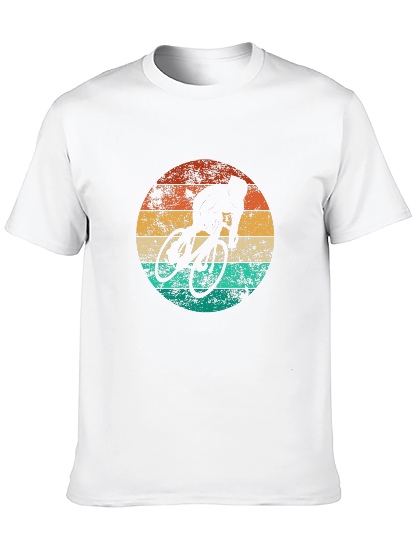 Retro Cyclist Graphic T-Shirt - Black