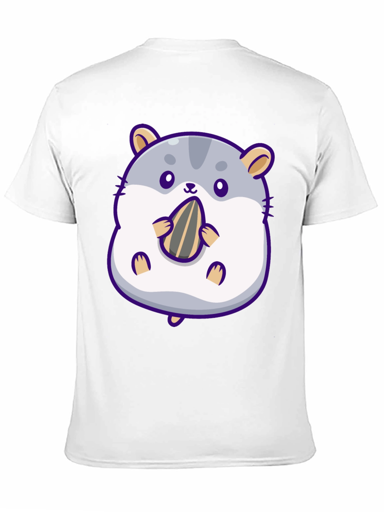 Cute Hamster with Sunflower Seed Graphic T-Shirt