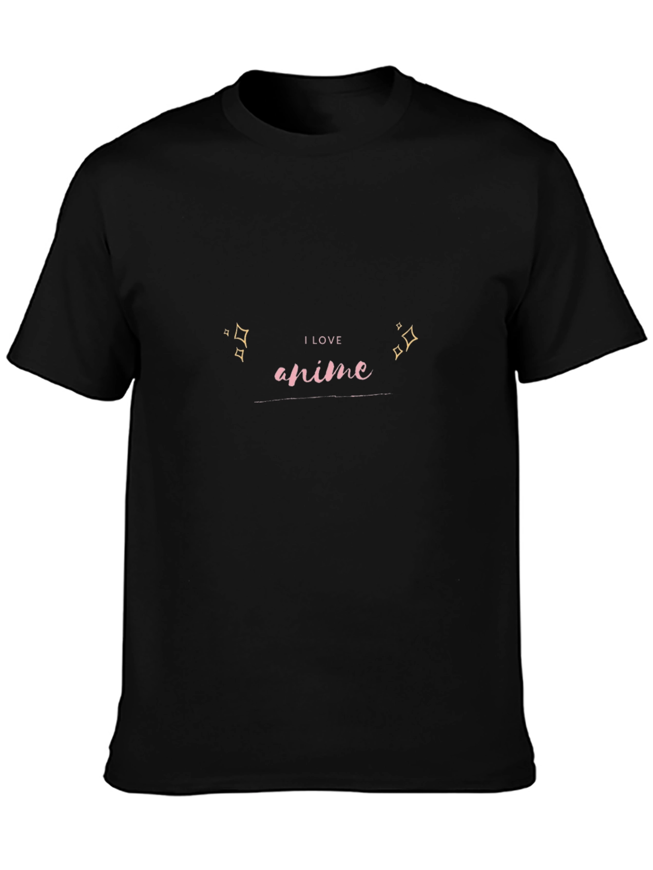 I Love Anime Black Tee