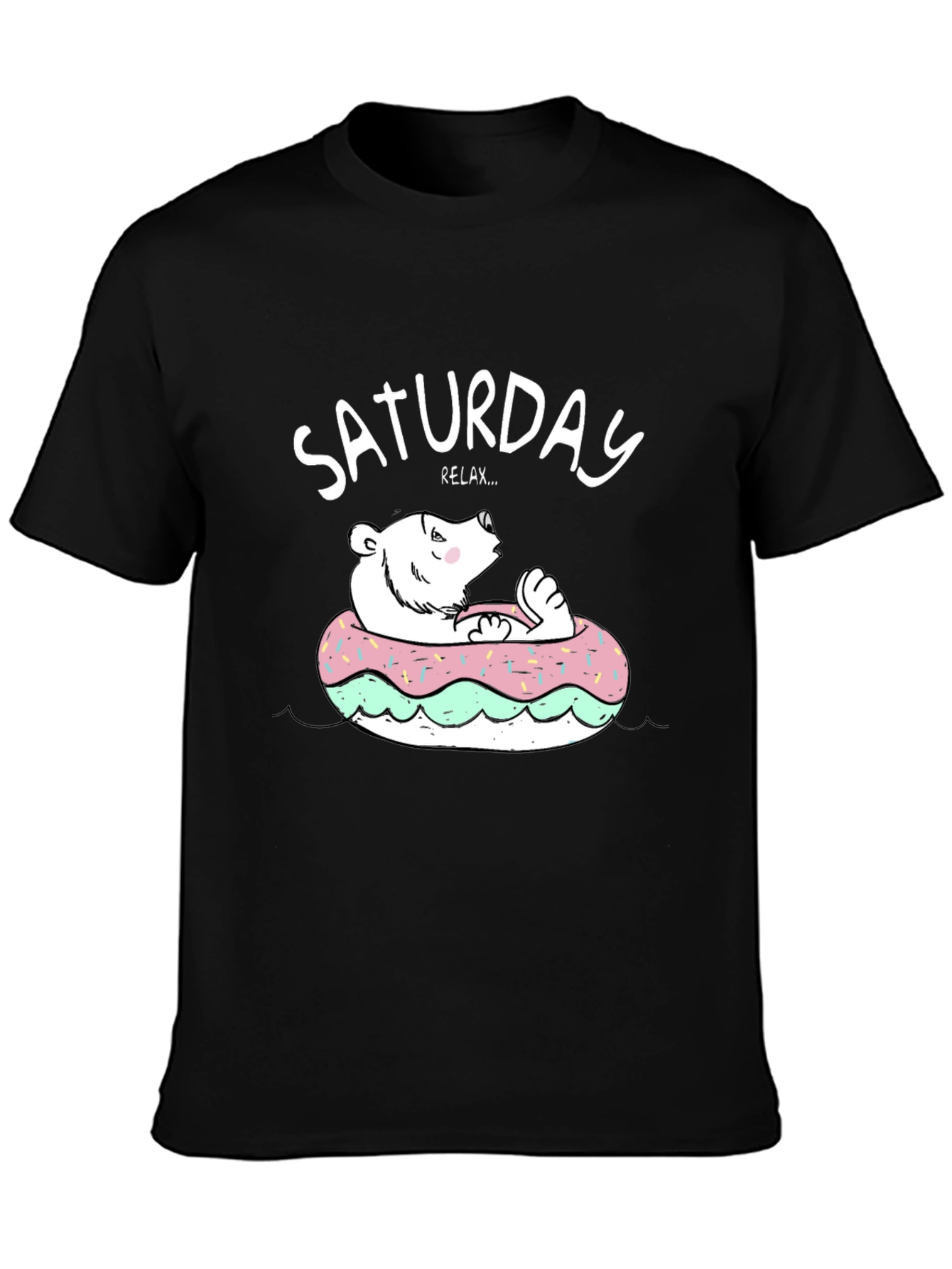 Saturday Relax Bear Donut T-Shirt