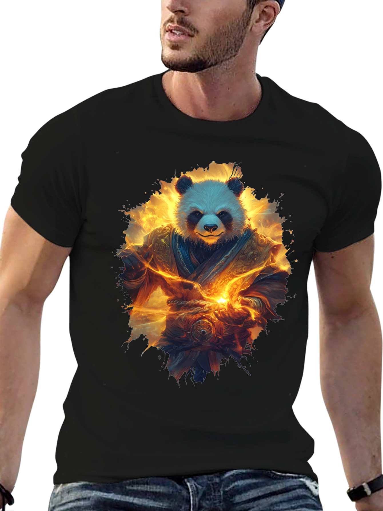 Panda Warrior Graphic T-Shirt