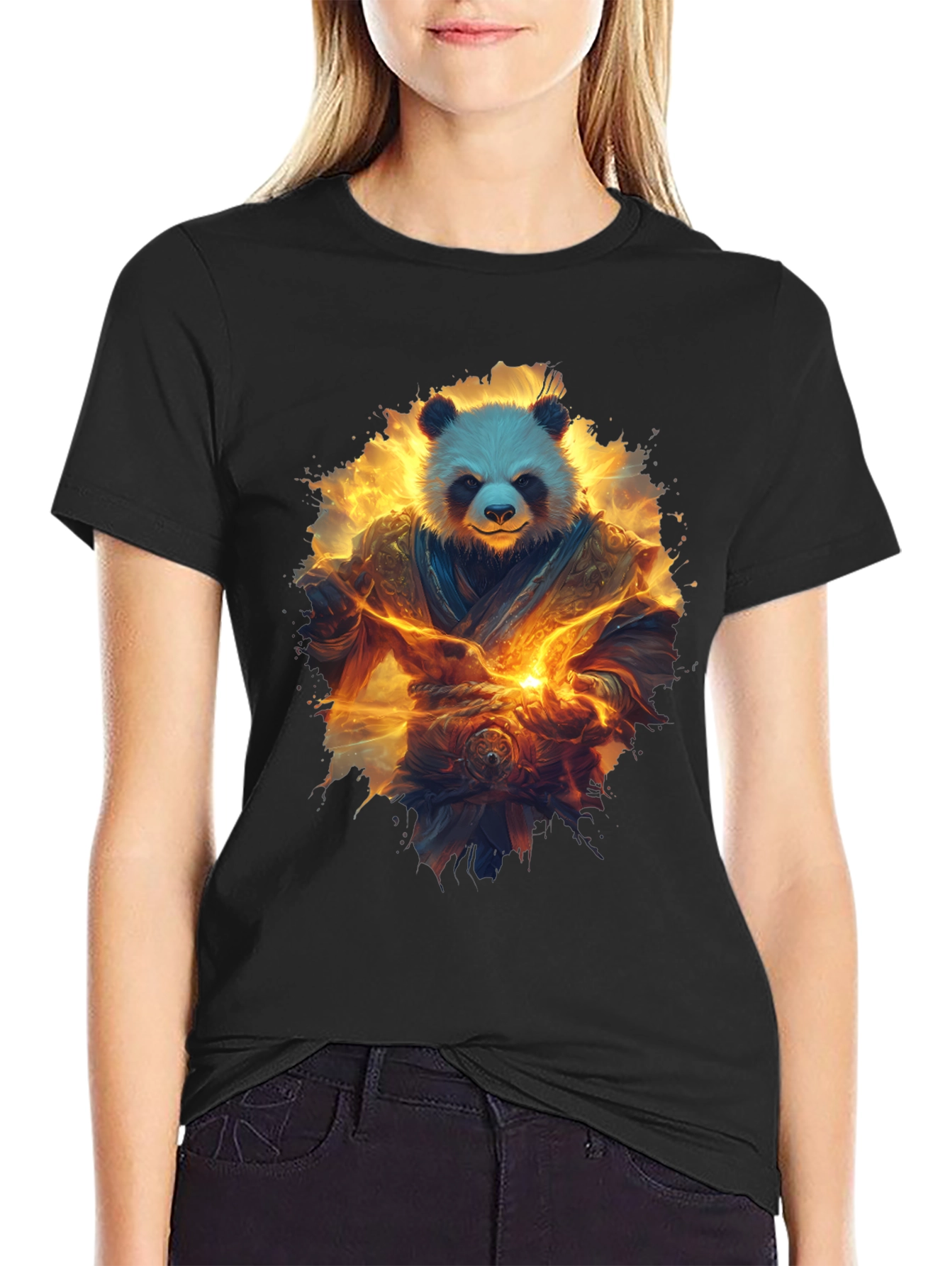 Panda Warrior Graphic T-Shirt