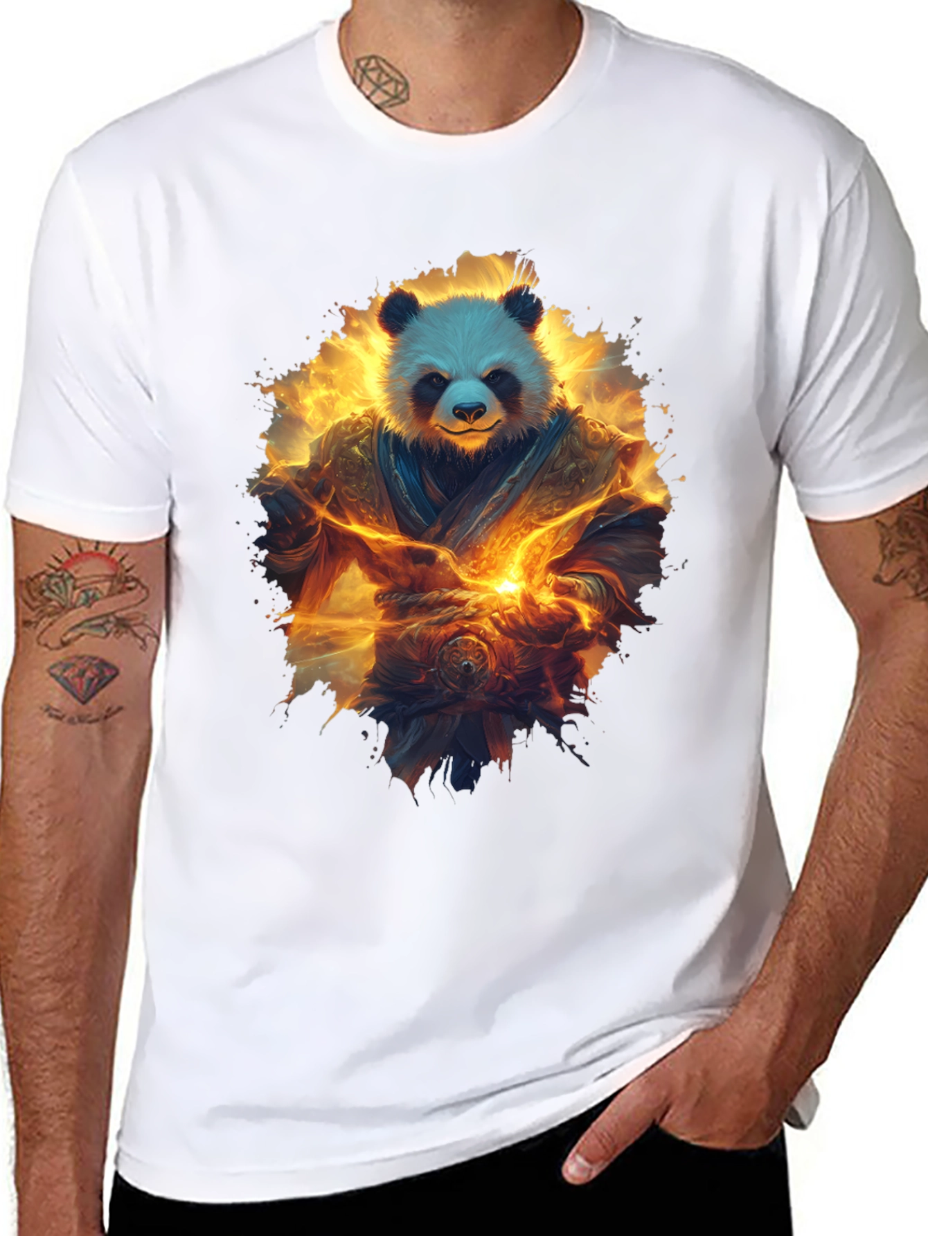 Panda Warrior Graphic T-Shirt