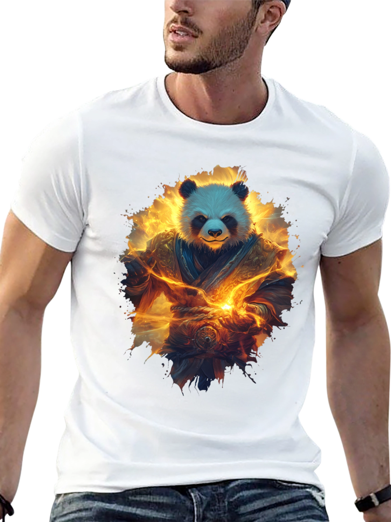 Panda Warrior Graphic T-Shirt