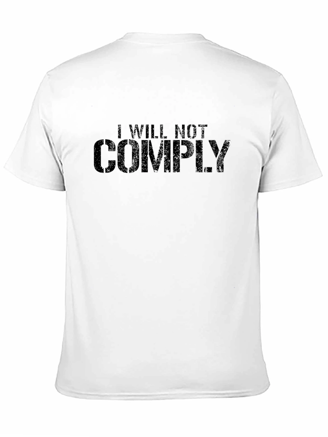 I Will Not Comply Black Graphic T-Shirt