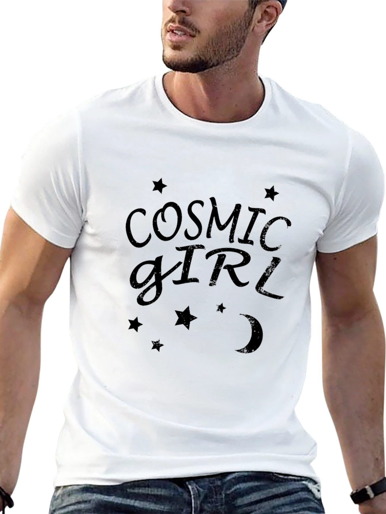 Cosmic Girl Graphic Tee - Black