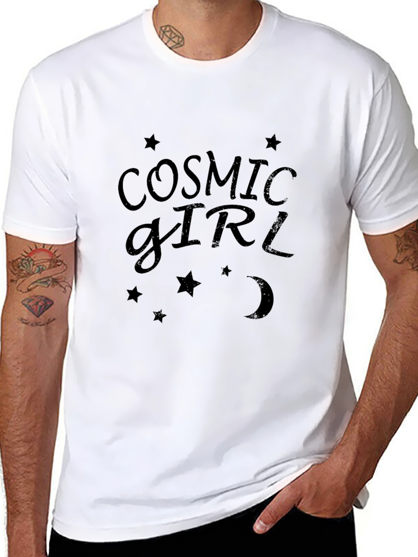 Cosmic Girl Graphic Tee - Black