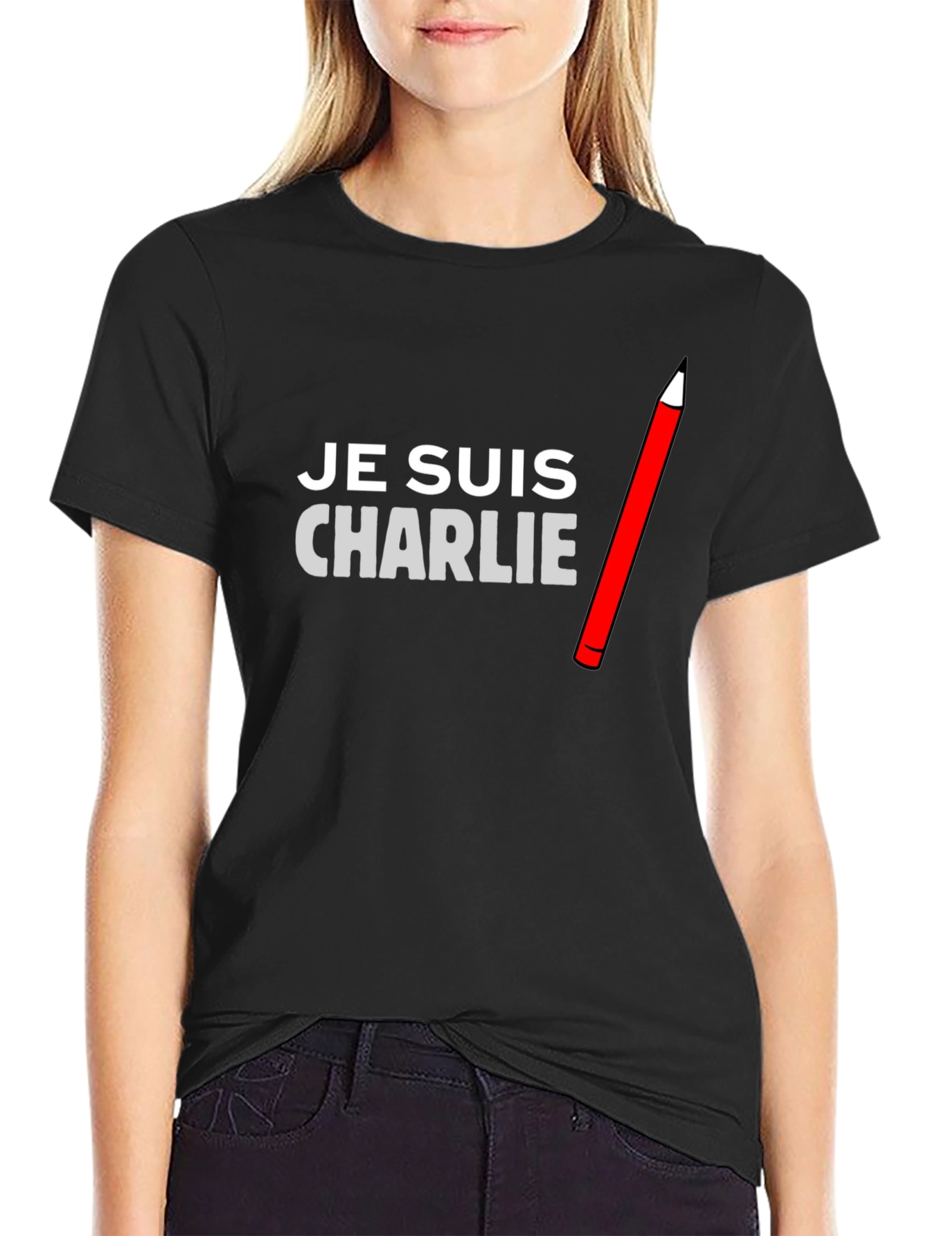 Je Suis Charlie Graphic Tee - Black