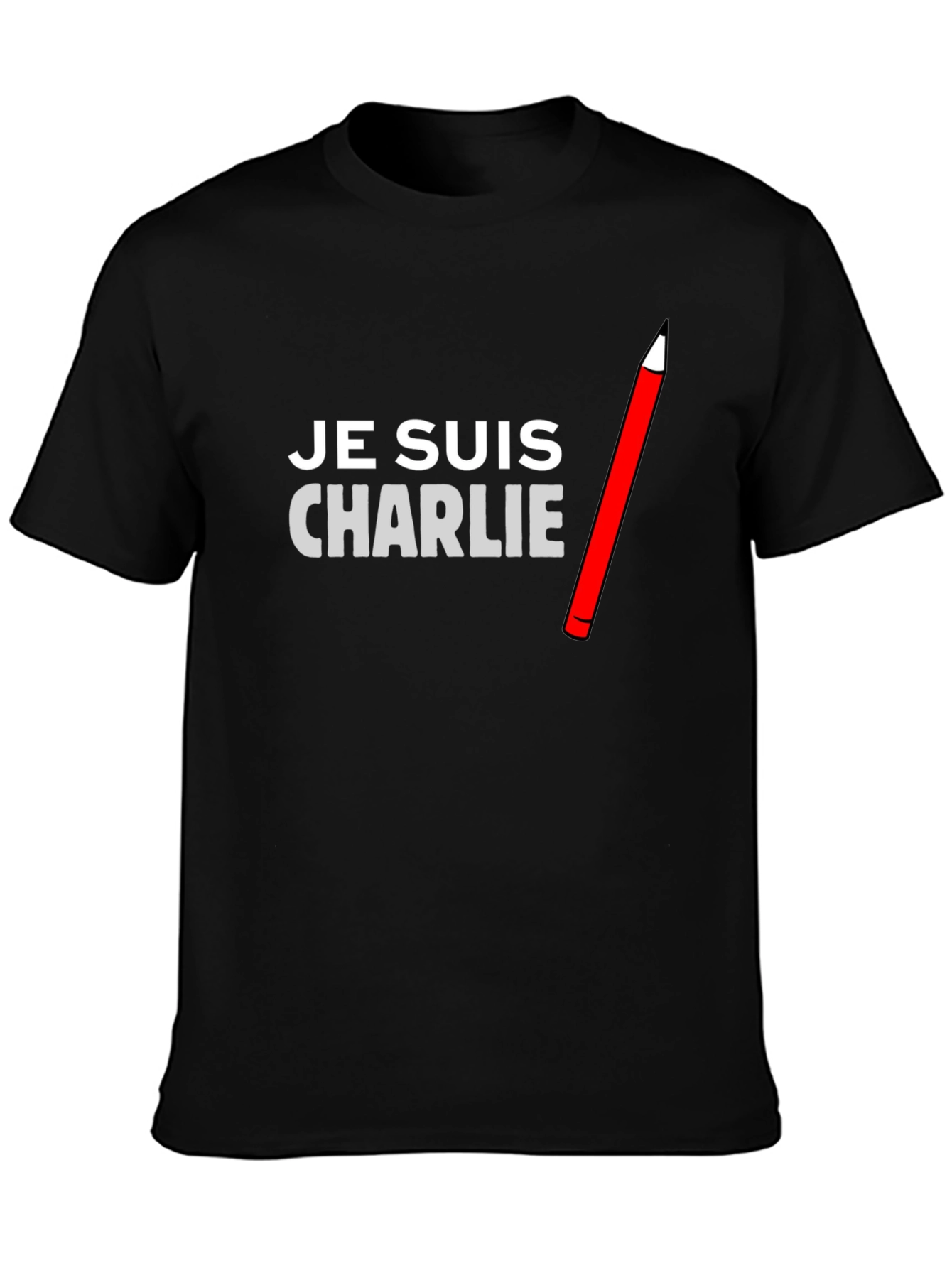Je Suis Charlie Graphic Tee - Black