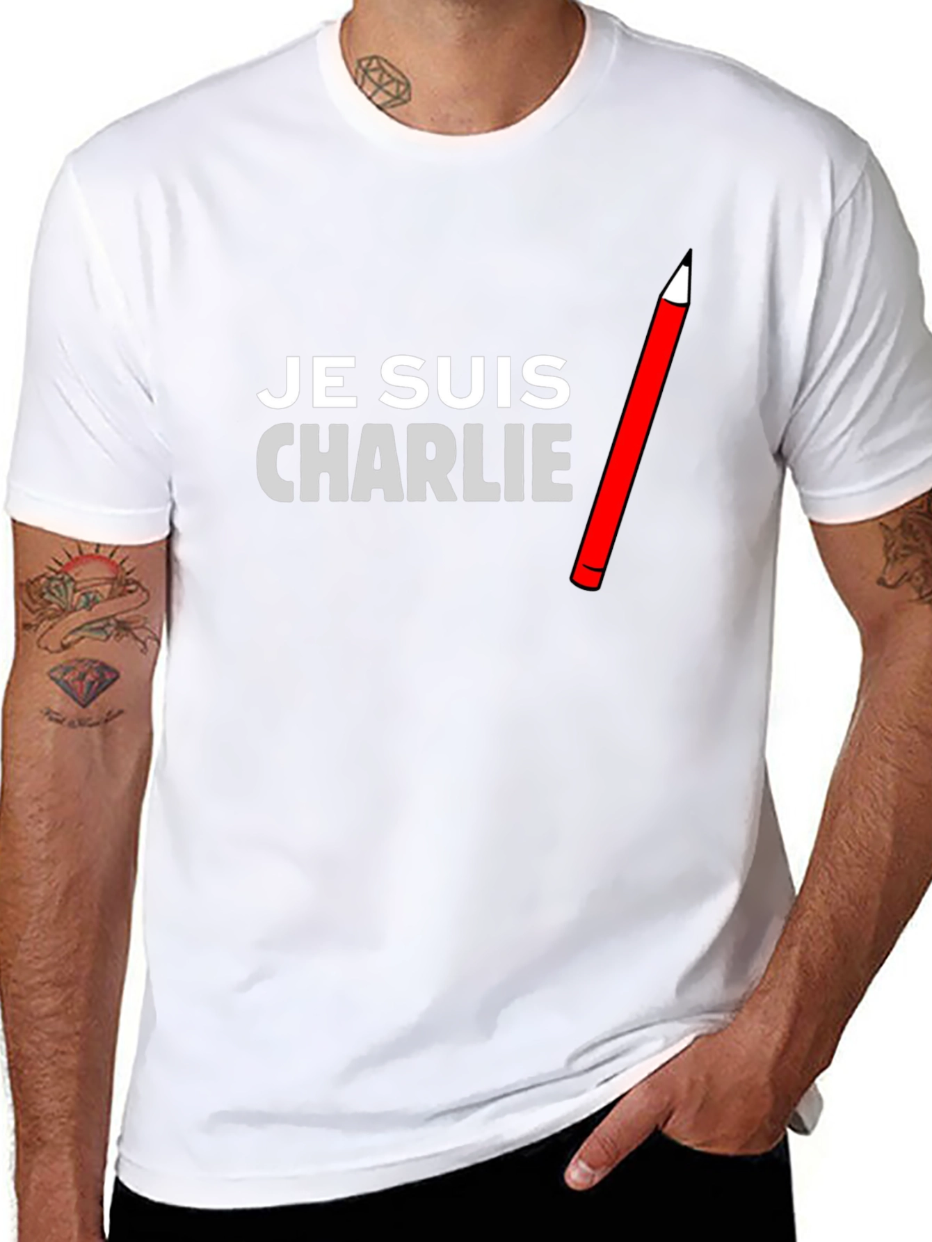 Je Suis Charlie Graphic Tee - Black