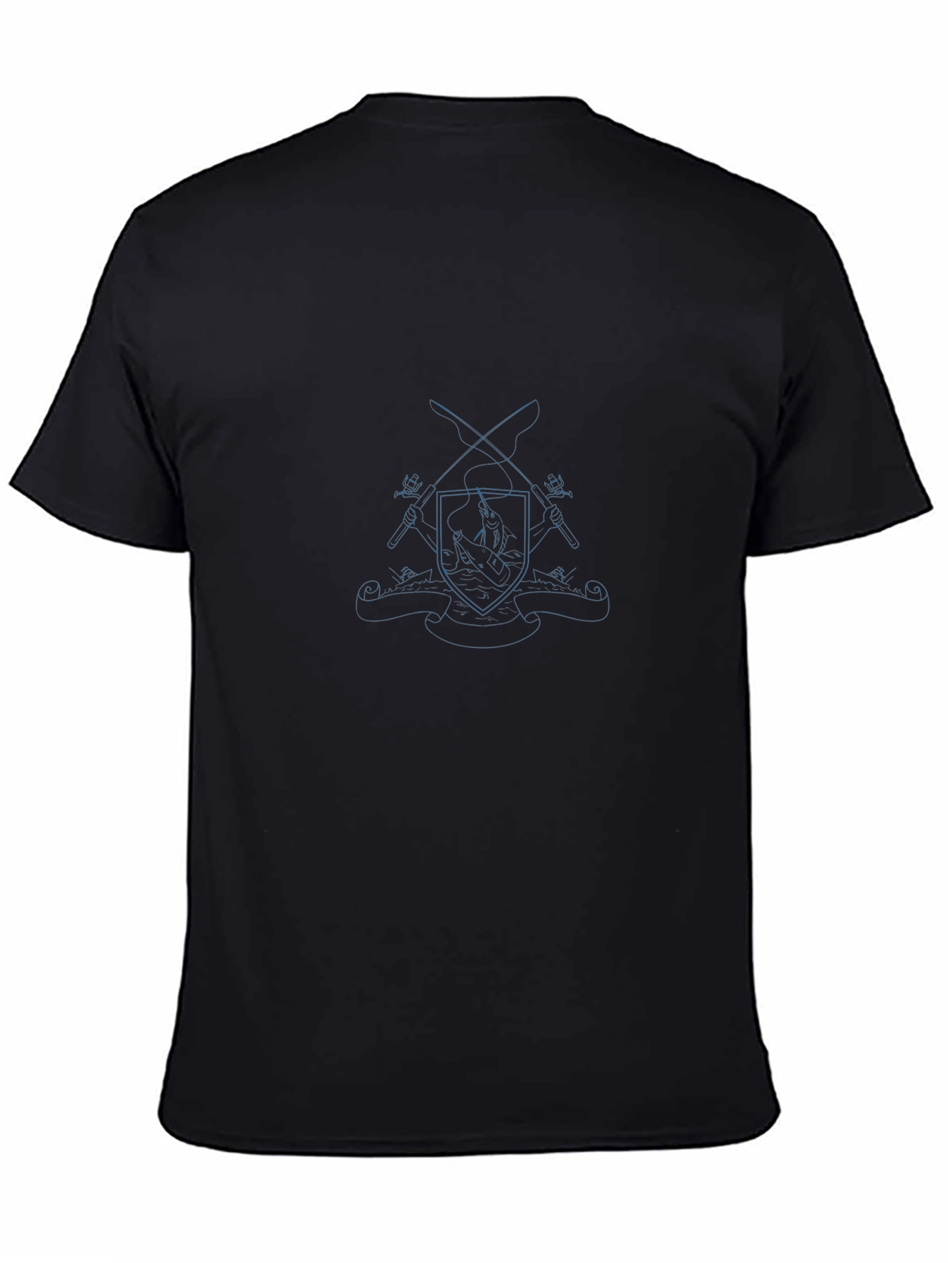 Black Graphic Tee - Crest Design
