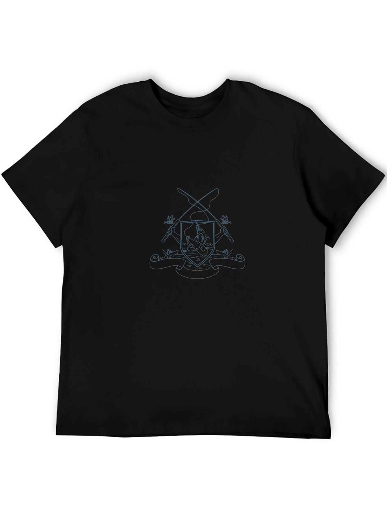 Black Graphic Tee - Crest Design