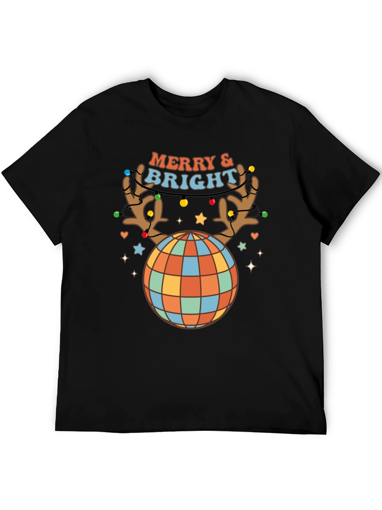 Retro Merry & Bright Holiday T-Shirt