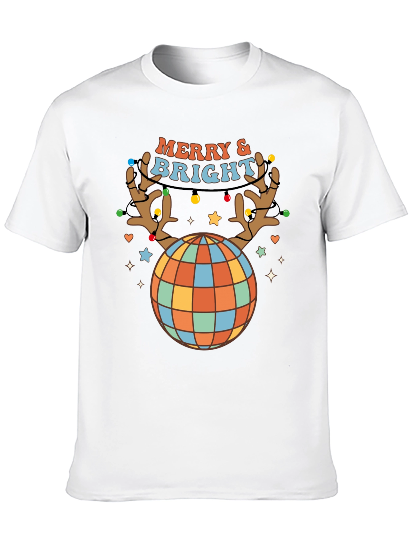 Retro Merry & Bright Holiday T-Shirt