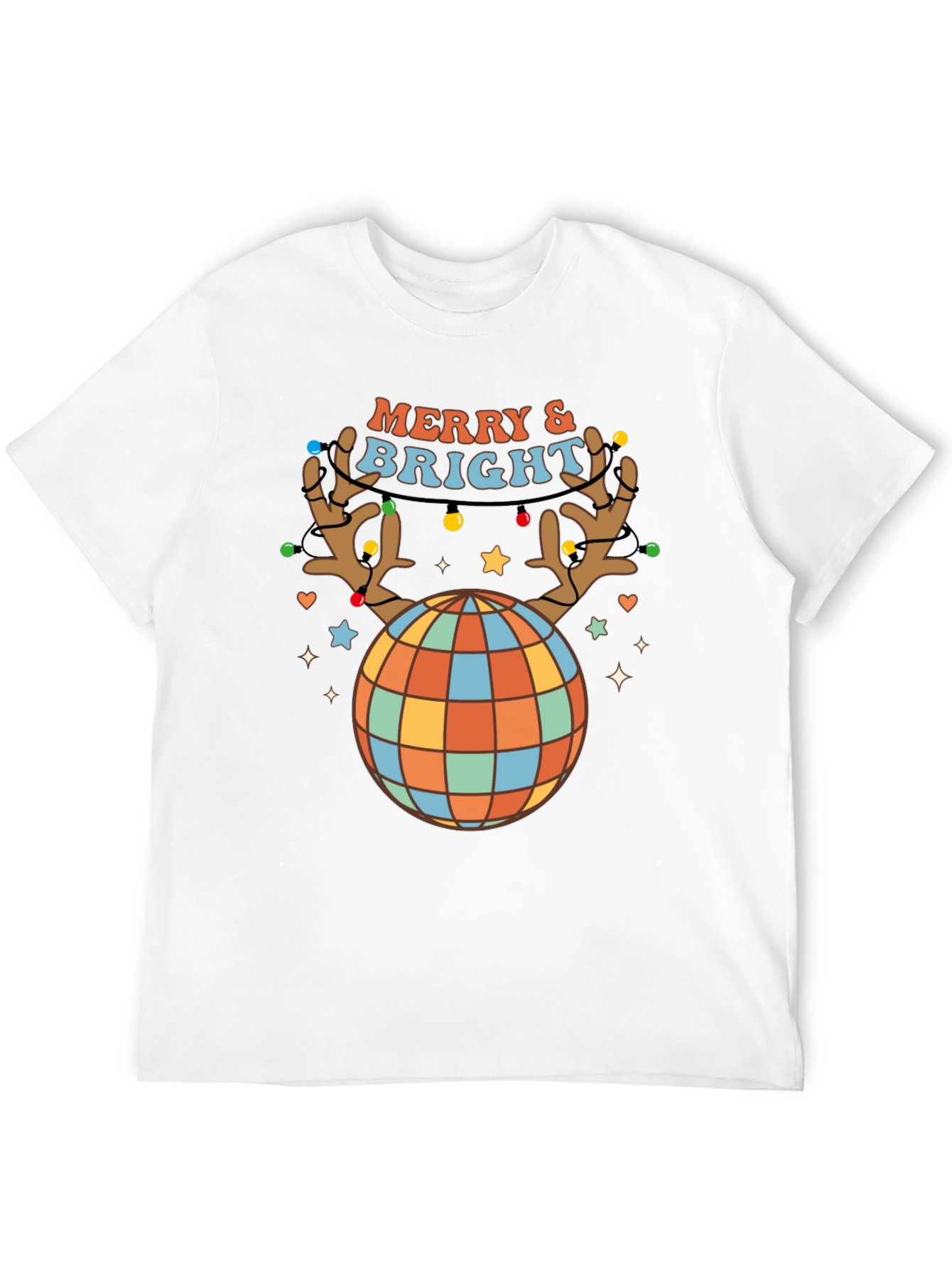 Retro Merry & Bright Holiday T-Shirt