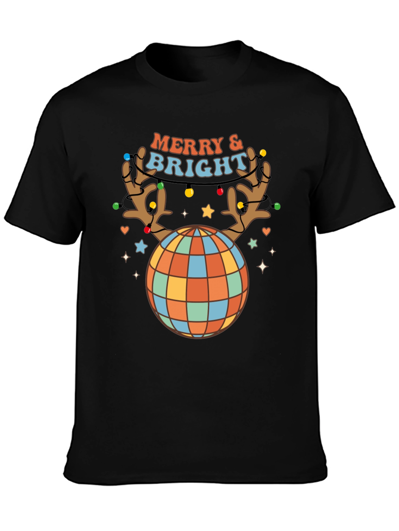 Retro Merry & Bright Holiday T-Shirt