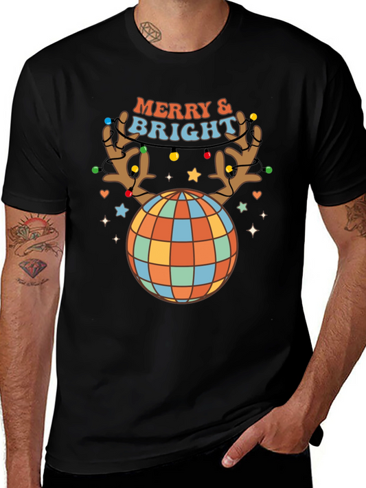 Retro Merry & Bright Holiday T-Shirt
