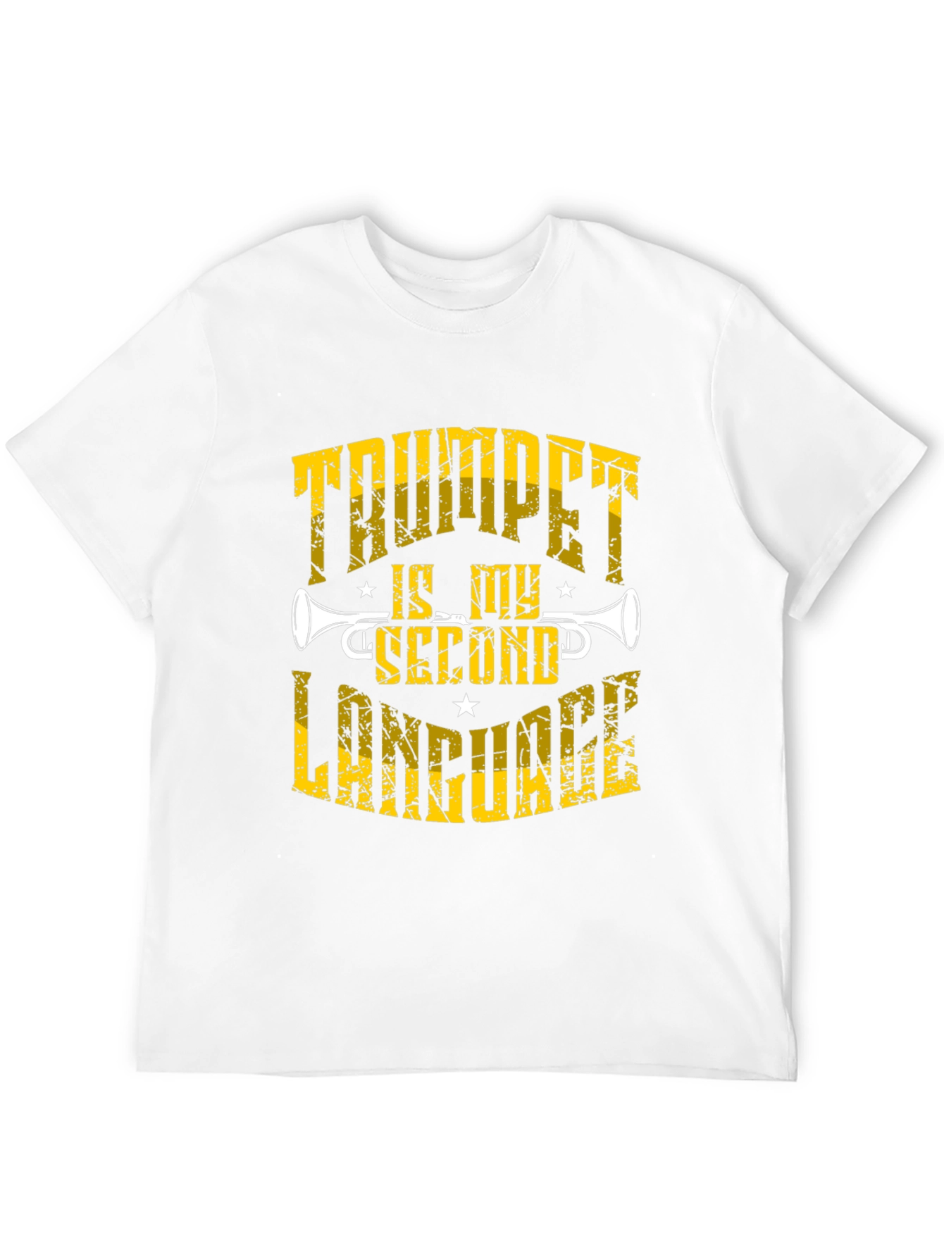 Trumpet is My Second Language Black T-Shirt