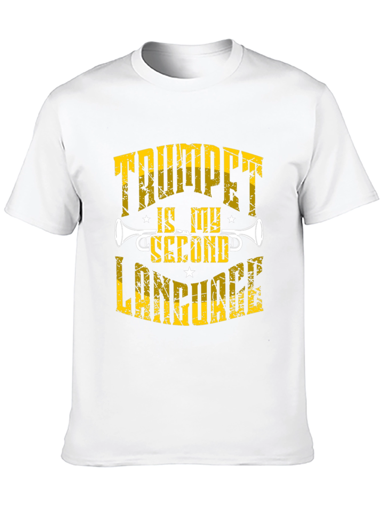 Trumpet is My Second Language Black T-Shirt