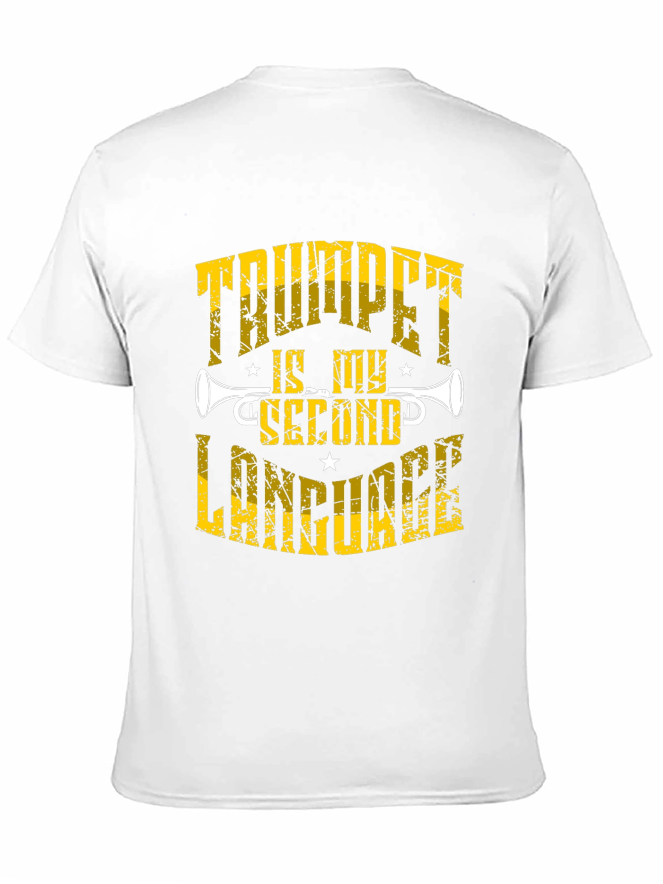 Trumpet is My Second Language Black T-Shirt