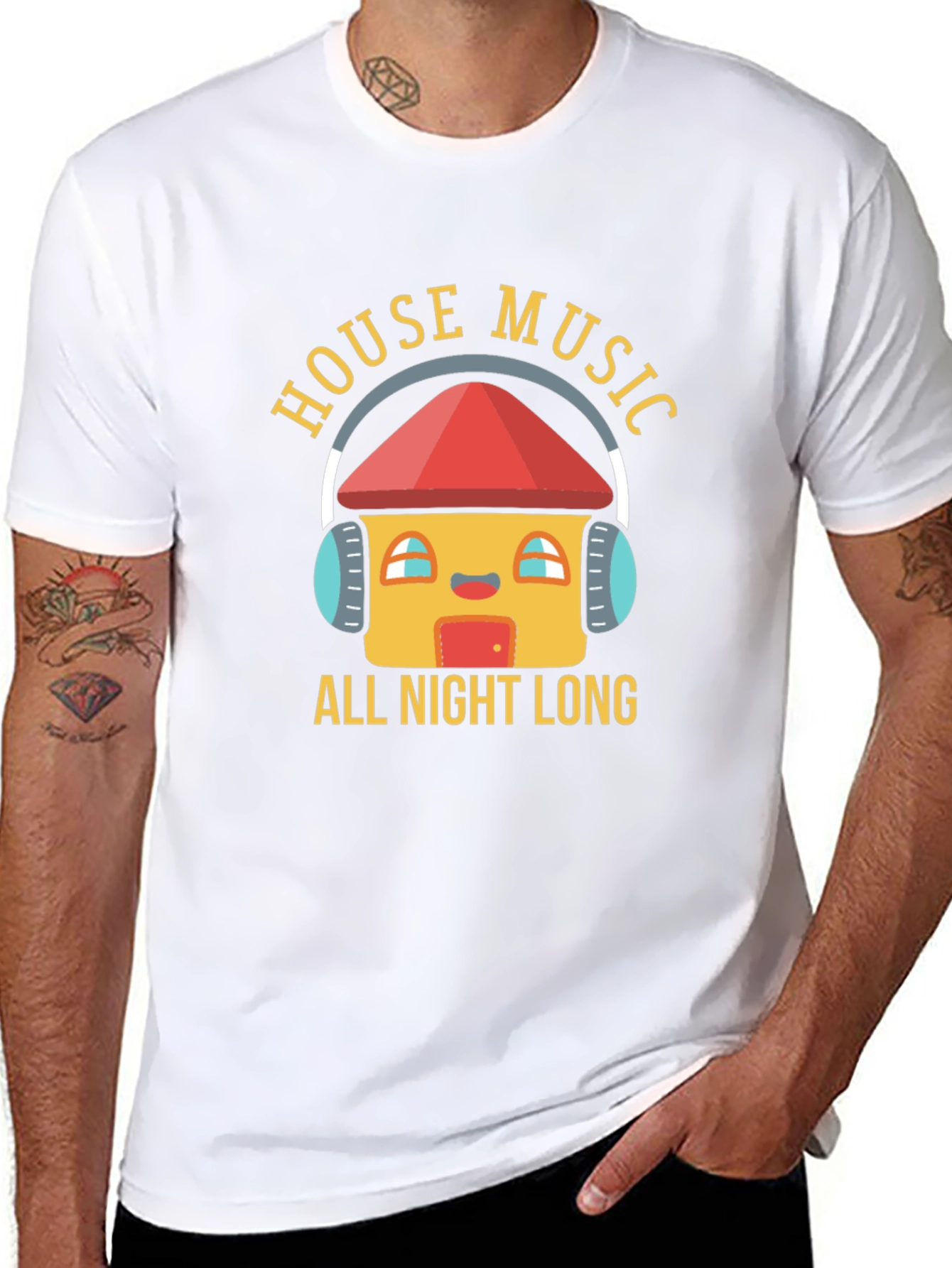 House Music All Night Long Graphic T-Shirt